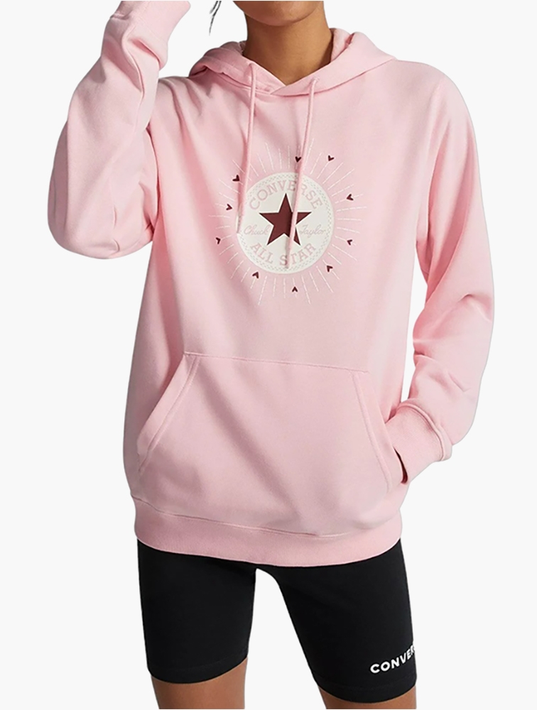 Womens pink 2025 converse hoodie